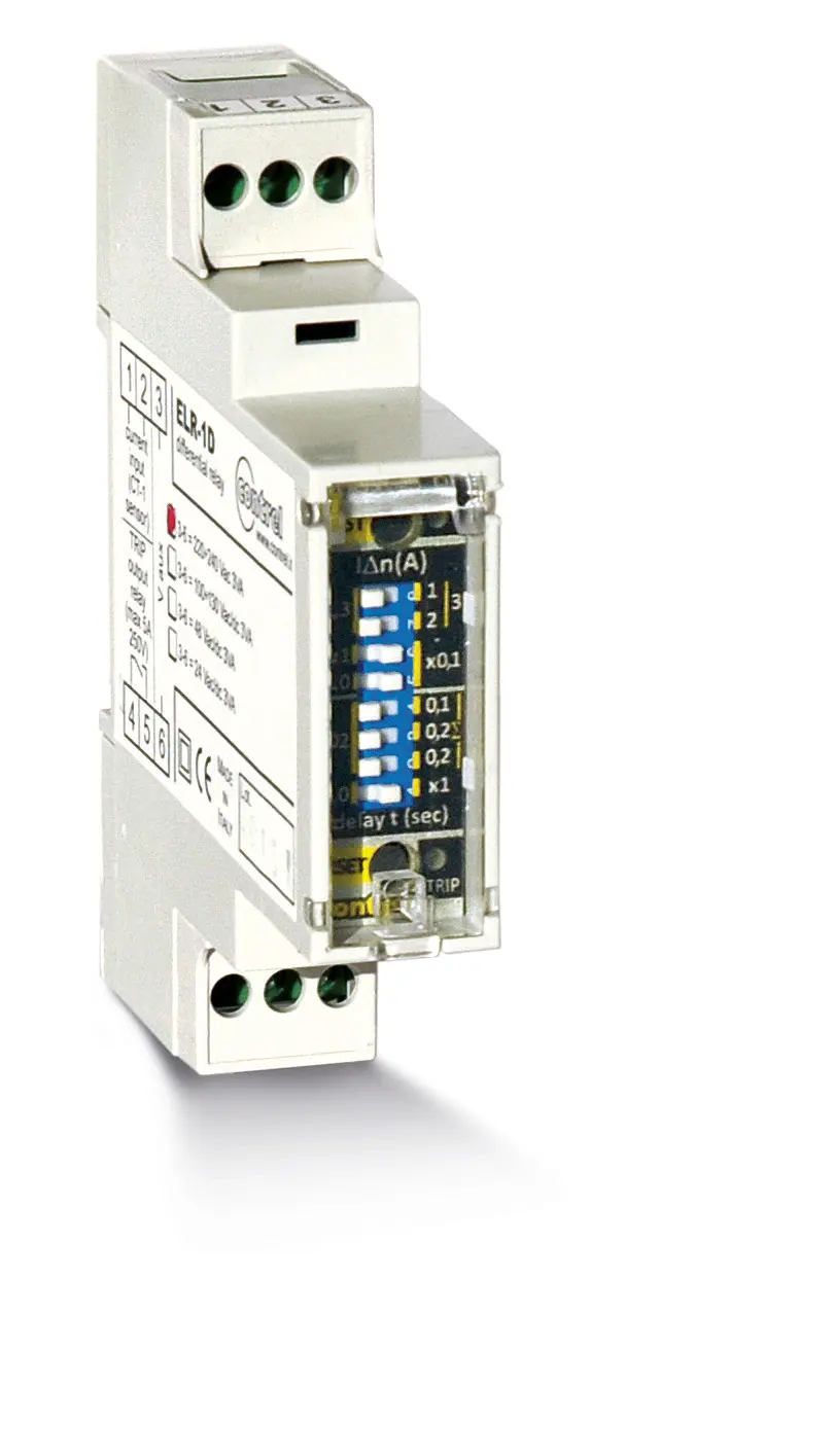 Earth fault "A" relay ELR-1D, 0,030...30 A / 0,02...5 s
