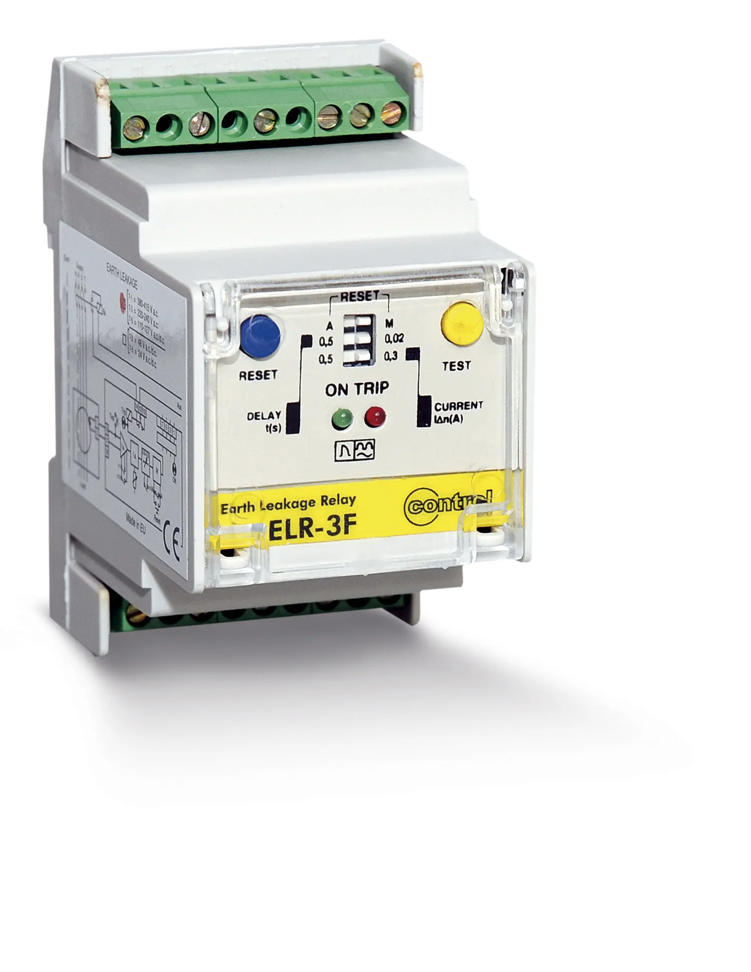 Lekkevoolu relee ELR-3F, 0.3-0.5A / 0.02-0.5s - Pilt 2