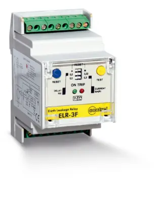Lekkevoolu relee ELR-3F, 0.3-0.5A / 0.02-0.5s