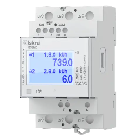 Moodularvesti IE38MM (MID, IR, NFC, M-bus, S0, 2T, 80 A, 3-PM)